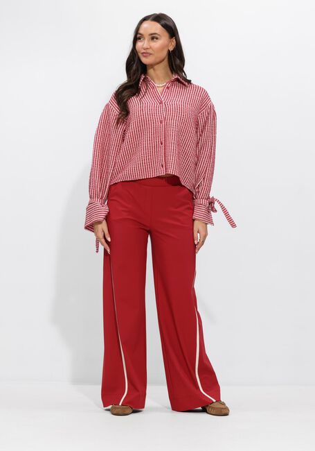 Rote STUDIO ANNELOES Blusen Ivara seersucker blouse - large
