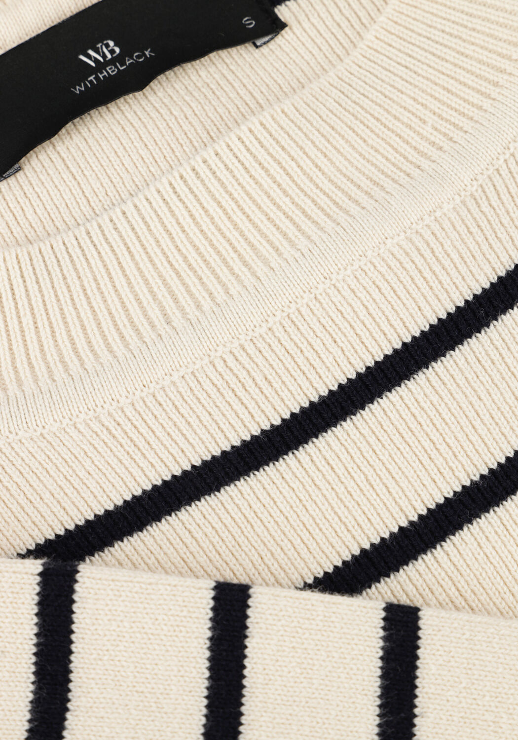 Ecru WITHBLACK Pullover WBLBARBARA LS STRIPED PULLOVER - large