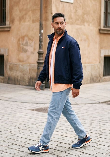 Orangene TOMMY JEANS Casual-Oberhemd TJM REG LINEN BLEND SHIRT EXT - large