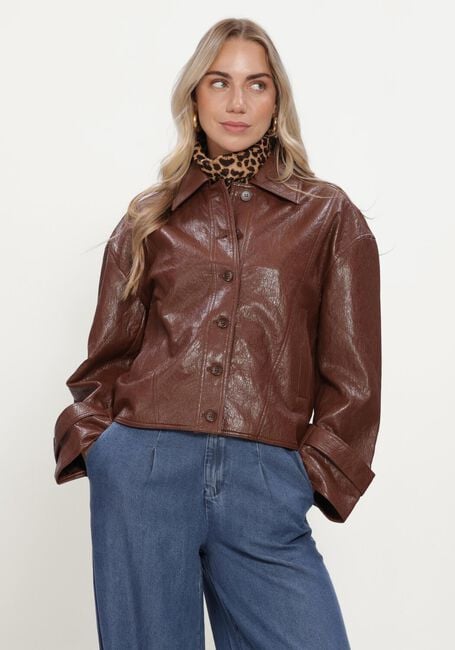 Braune SUMMUM Lederjack JACKET FAUX LEATHER - large