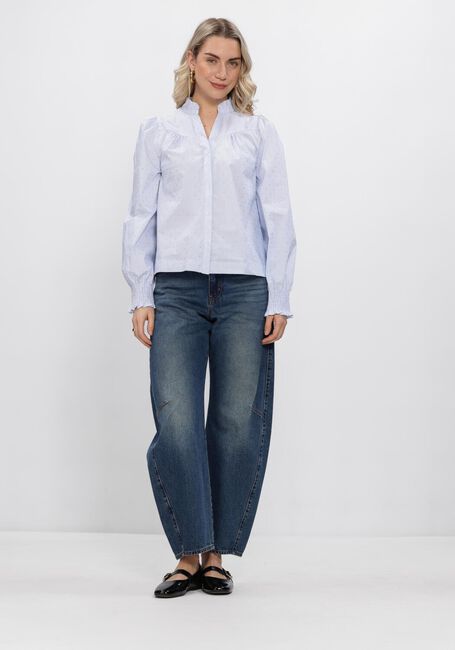 Hellblau NEO NOIR Blusen ASTRIDA STRIPE STONE BLOUSE - large