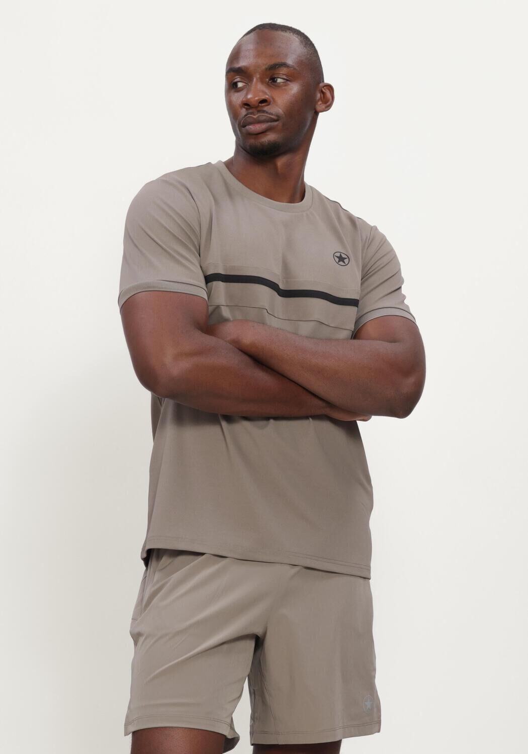 Beige AIRFORCE Polos & T-Shirts NOVA STIPE T-SHIRT - large