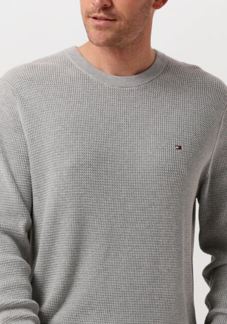 Graue TOMMY HILFIGER Pullover REFINED STRUCTURE CR - large