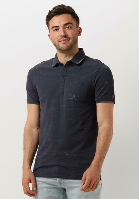 Dunkelblau CAST IRON Polo-Shirt SHORT SLEEVE POLO INJECTED COTTON PIQUE - large