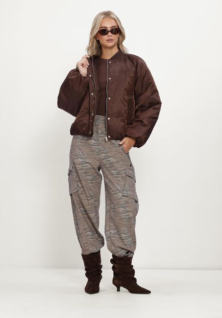 Braune ALIX THE LABEL Jack LADIES WOVEN NYLON JACKET - large