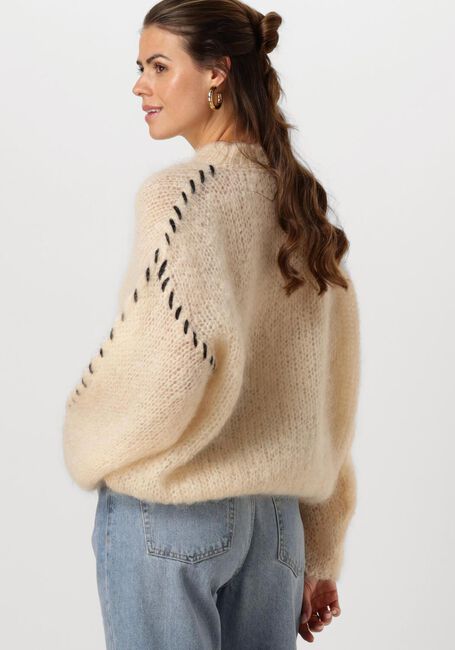 Beige AMERICAN DREAMS Pullover CATIO MOHAIR STITCH PULLOVER - large