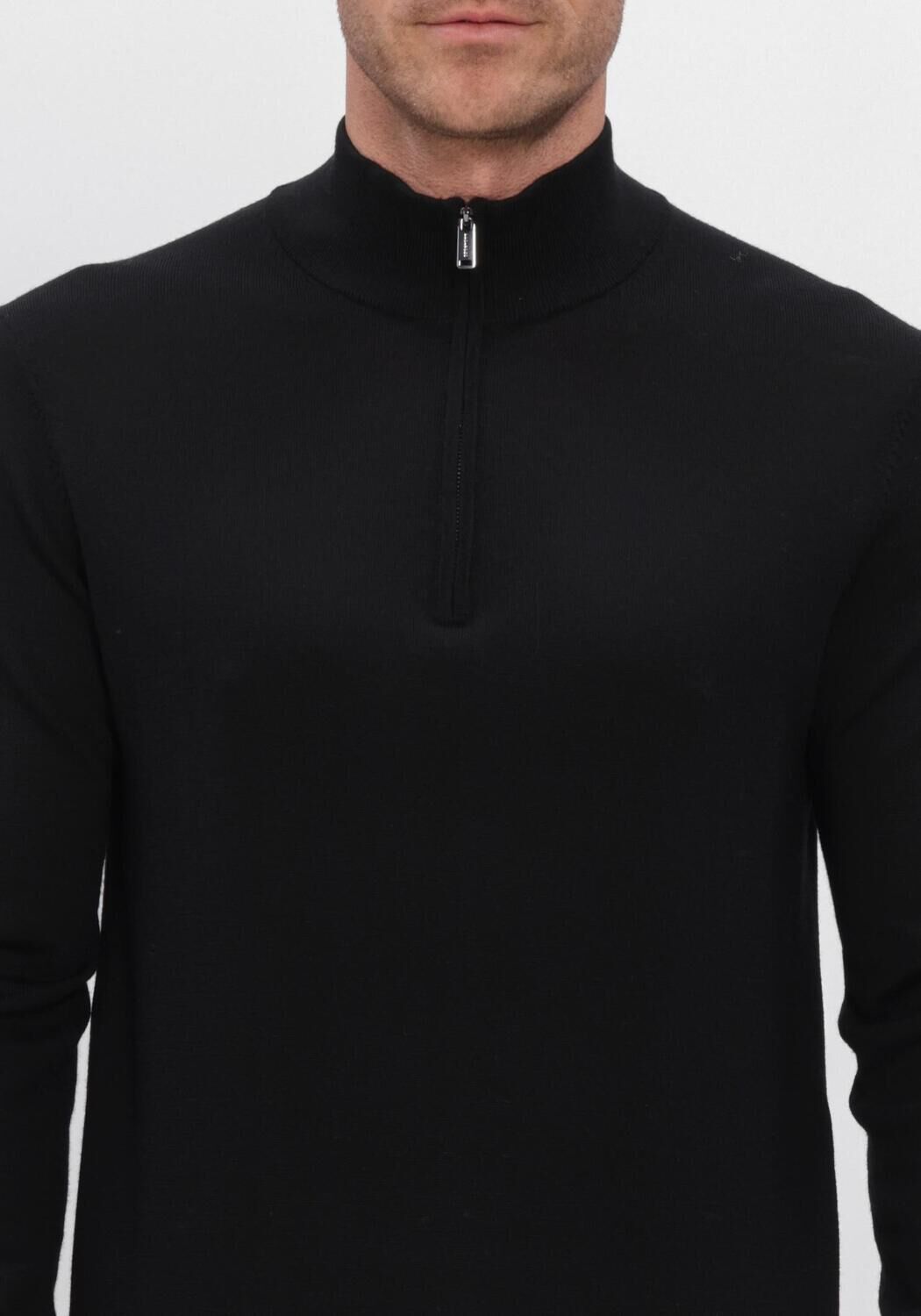 Schwarze PROFUOMO Pullover EXTRAFINE MERINO - large