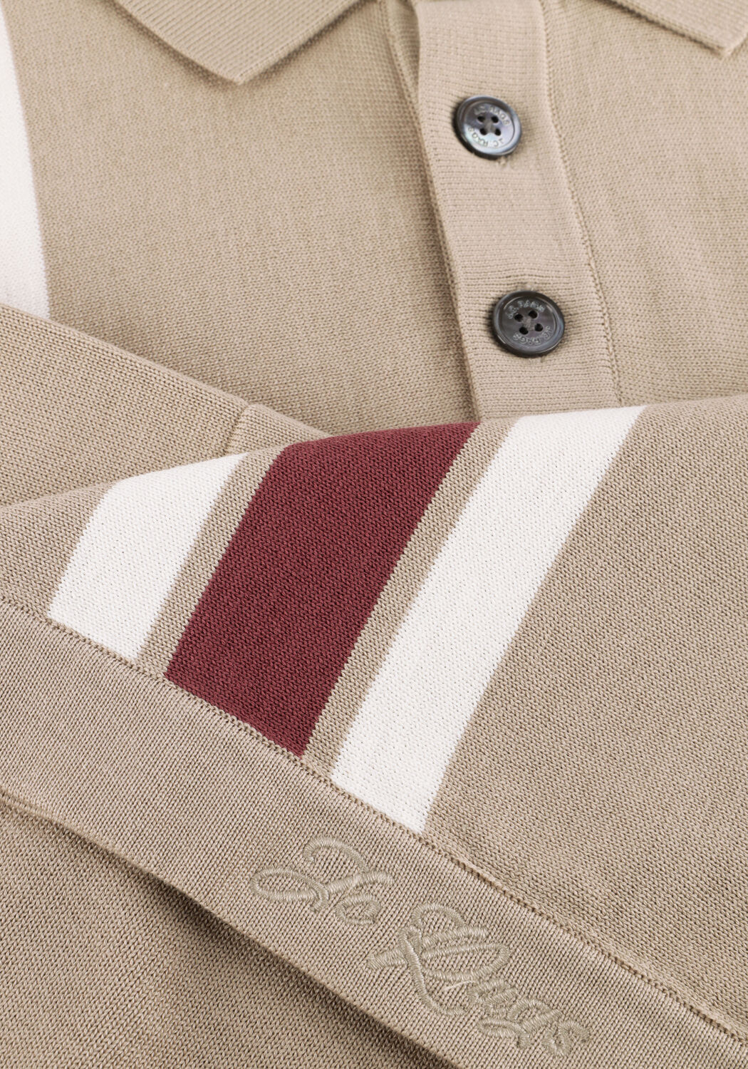 Beige JC RAGS Polo-Shirt POLO SS ALVIE STRIPE - large