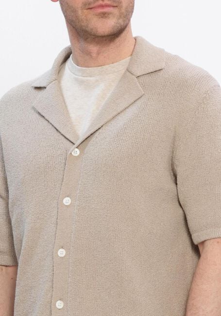 Beige PROFUOMO Polo-Shirt POLO CAMP BUTTON TH TOWELING - large