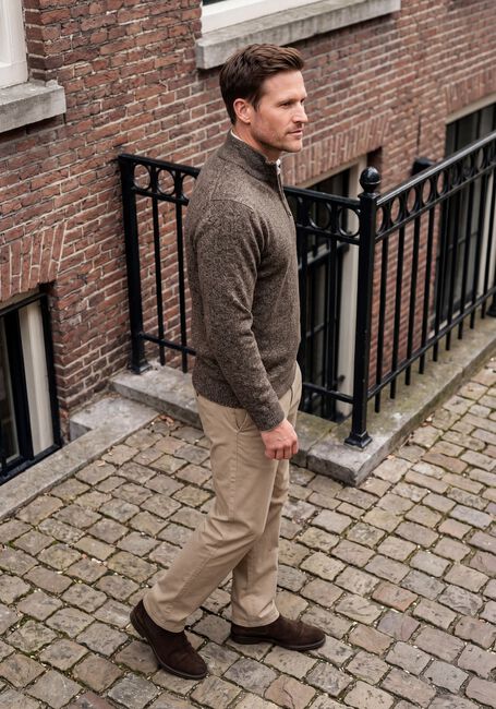 Braune PROFUOMO Pullover PULLOVER HALF ZIP - large