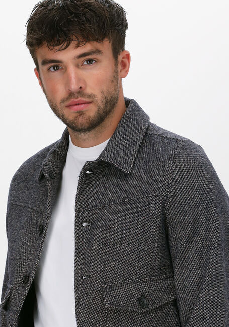 Graue DSTREZZED Jack TRUCKER JACKET WOOL TWEED - large