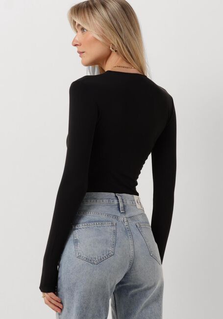 Schwarze CALVIN KLEIN Tops & T-shirts MODAL DETAIL LS TOP - large