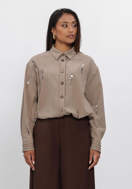Beige NUKUS Blusen ANNELYNN BLOUSE PAILLET - large