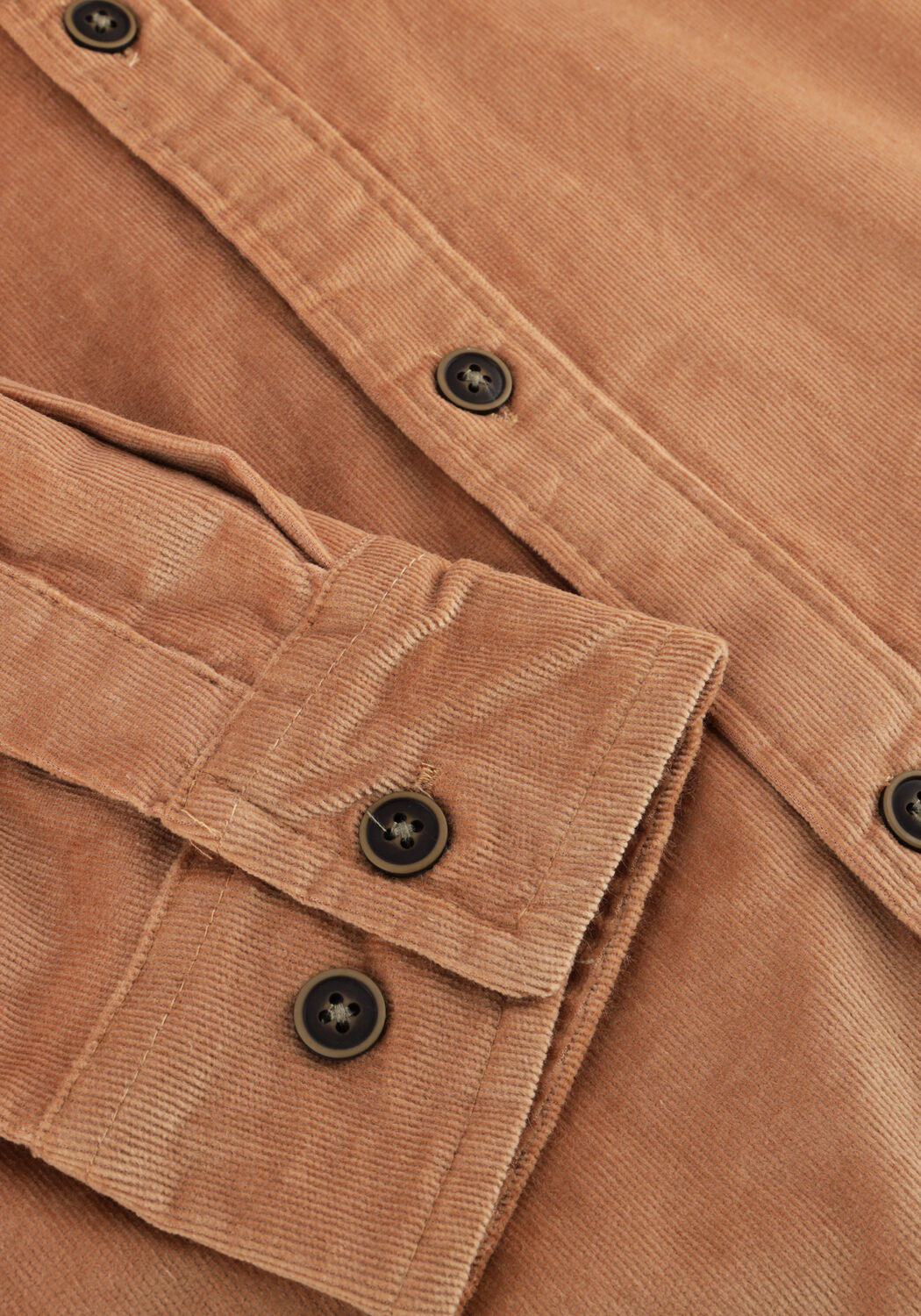 Camelfarbene ANERKJENDT Casual-Oberhemd AKLEIF SOLID CORD SHIRT - large
