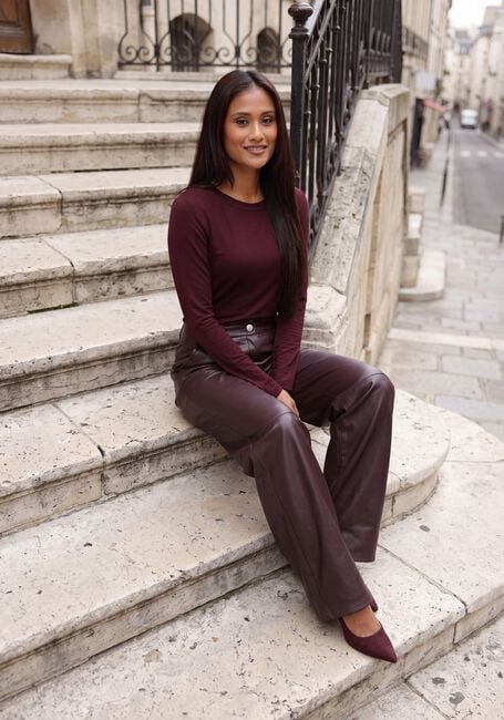 Bordeaux STUDIO AR Weite Hose DAVINA SHEEP SOFT WAXED - large