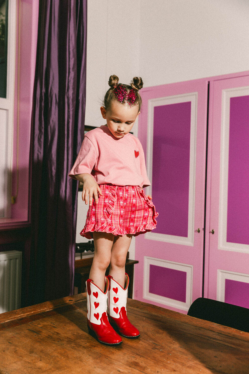 Rote Labo de Colores Kurze Hose LACE - large