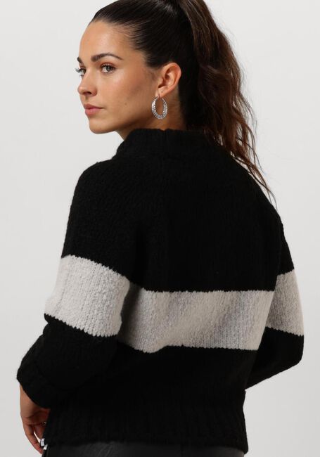 Schwarze PENN & INK Pullover 225 JUMPER STRIPE - large