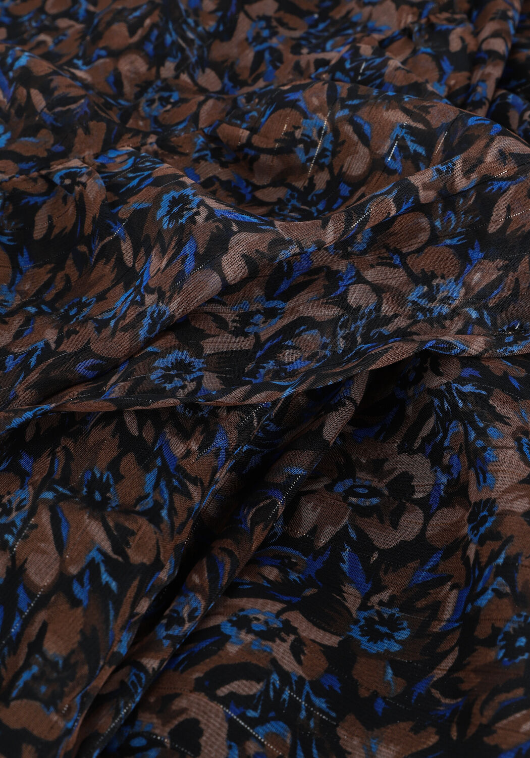 Braune NEO NOIR Midirock TARA DARK BLOSSOM SKIRT - large