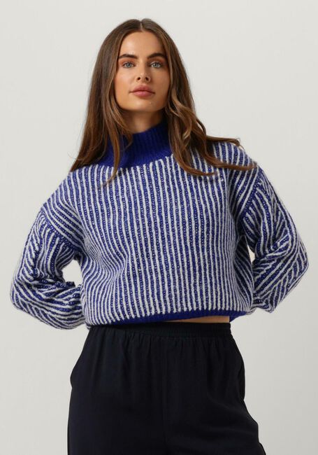Blaue ANOTHER LABEL Pullover ELIS KNITTED PULL - large