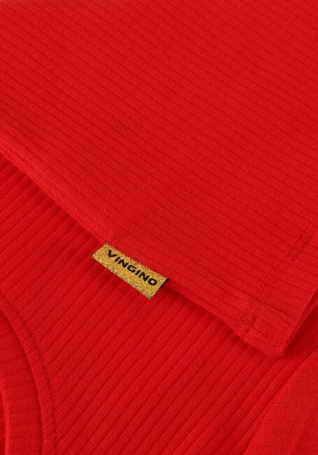 Rote VINGINO T-shirt ICON-CROP RIB TEE - large