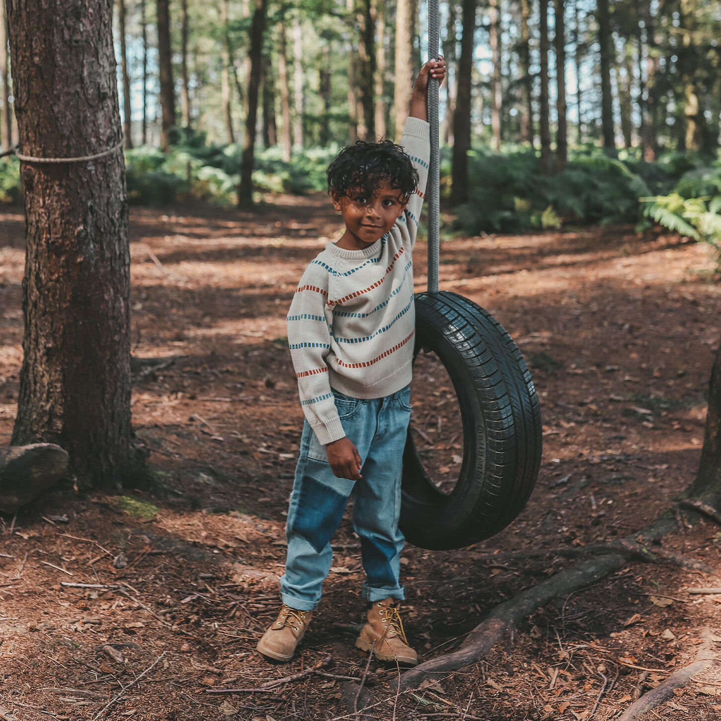 Beige YOUR WISHES Pullover STRIPE KNIT - large