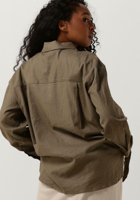 Graue GESTUZ Blusen LIZAGZ OZ LINEN SHIRT - large