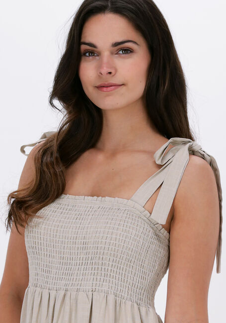 Beige OBJECT Midikleid NELA S/L DRESS - large