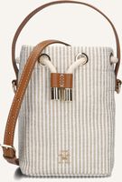 Creme TOMMY HILFIGER Umhängetasche TH PREMIUM BEACH LE BUCKET - medium