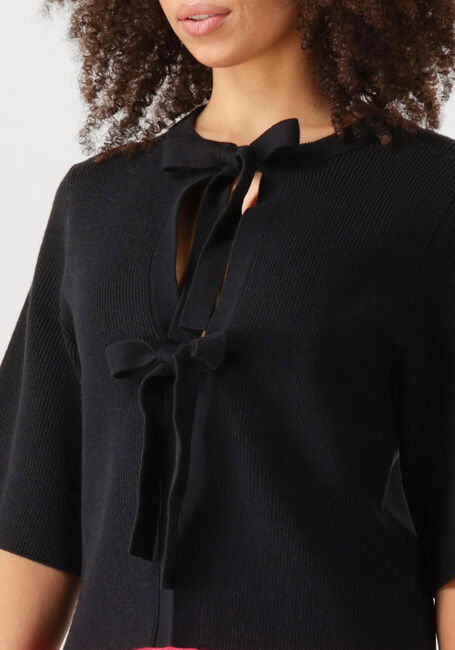 Schwarze OBJECT Top OBJULLA PARVI 2/4 KNIT CARDIGAN - large