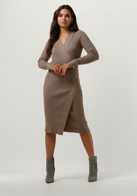 Taupe GUESS Midikleid LS CECILE BODYCON SWTR - large