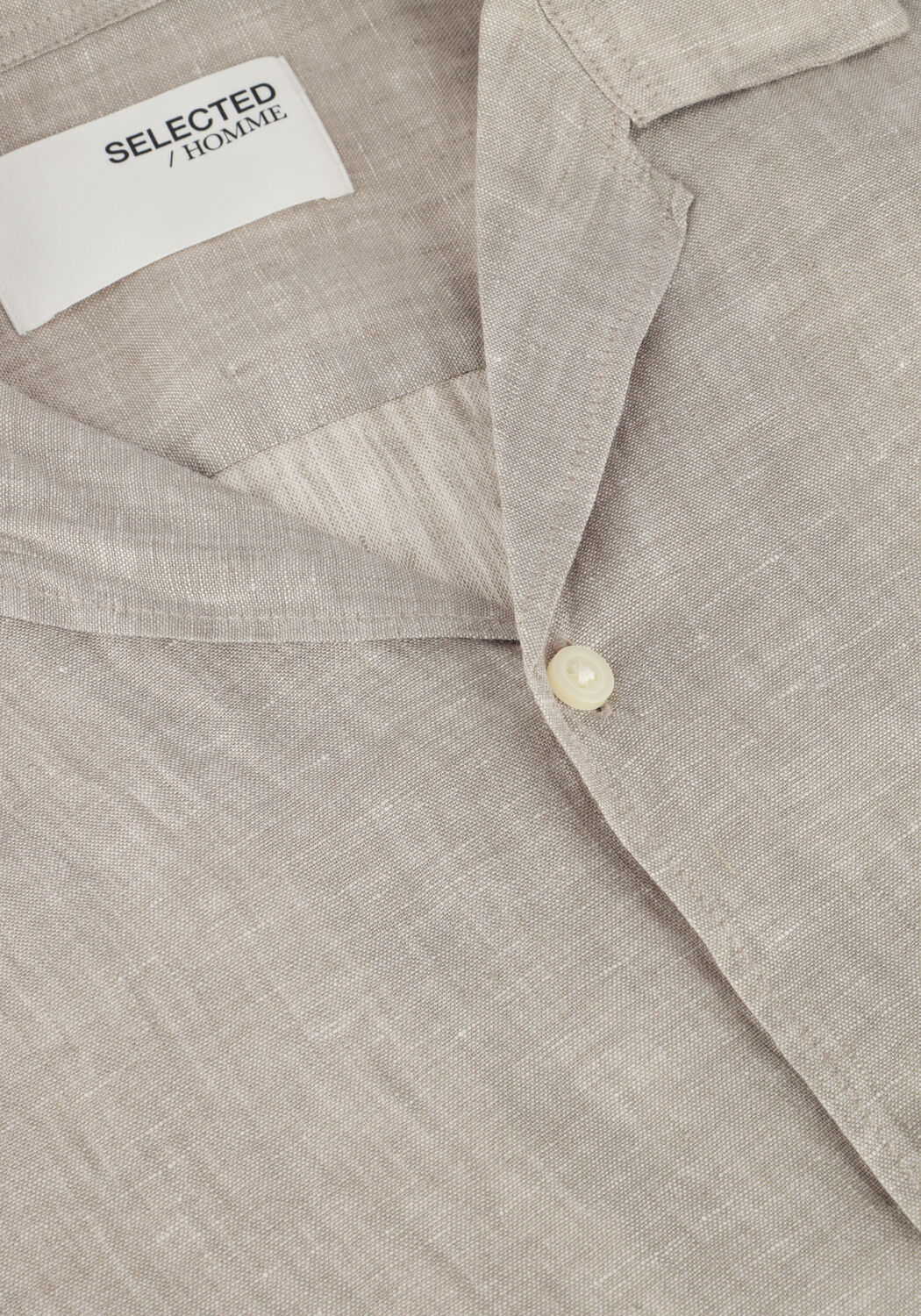 Sand SELECTED MEN Casual-Oberhemd SLHREGKYLIAN SS SHIRT RESORT - large