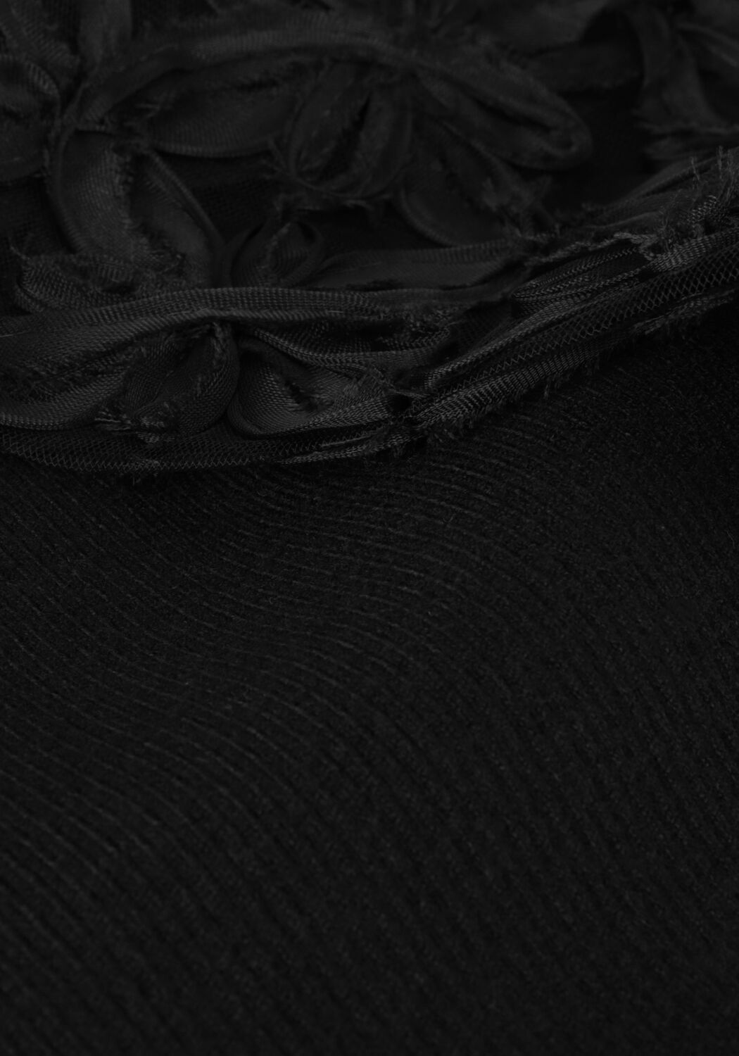 Schwarze Y.A.S. Minikleid YASFRILLME LS KNIT DRESS - large