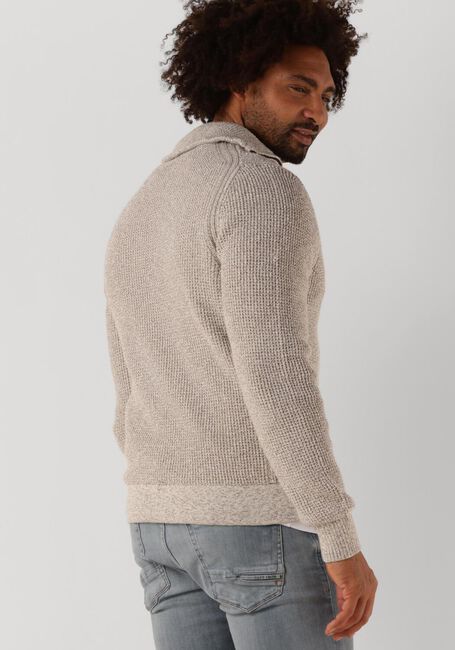 Beige CAST IRON Pullover HALF ZIP COLLAR COTTON HALF ZIP - large