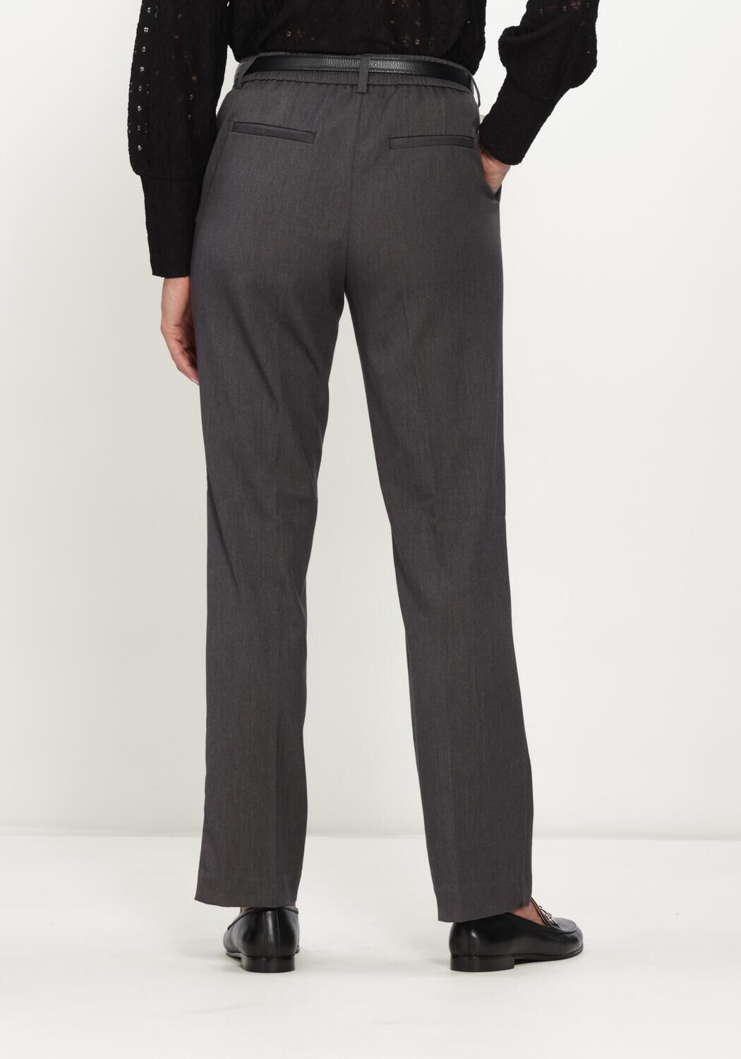 Dunkelgrau OBJECT Hose OBJLISA MW STRAIGHT PANT NOOS - large