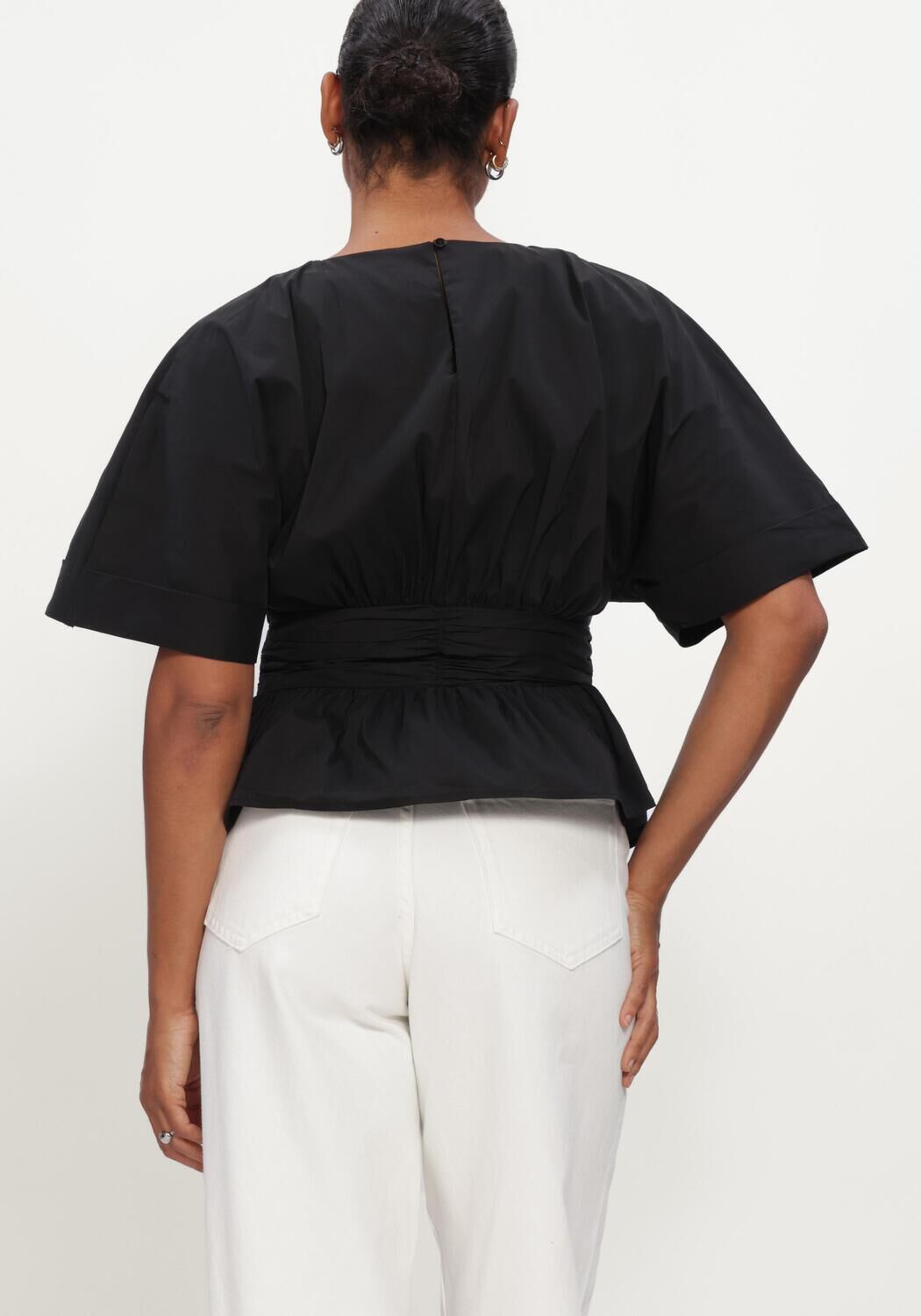 Schwarze NEO NOIR Blusen ANNEGRET POPLIN BLOUSE - large
