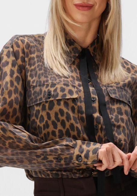 Braune DANTE6 Blusen RIQUE LEOPARD SHIRT - large