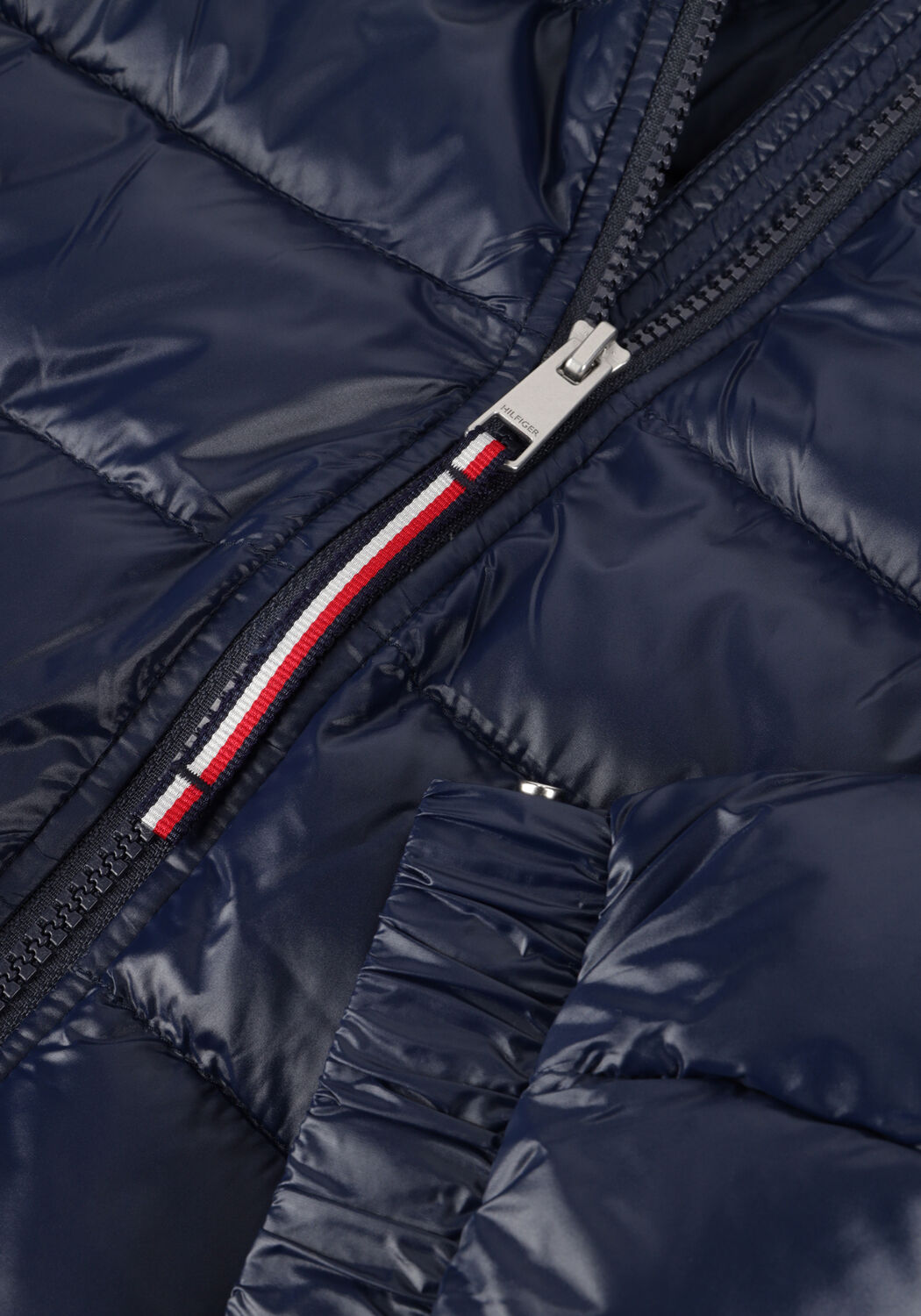 Blaue TOMMY HILFIGER Wattierte Jack LW DOWN FEMININE GLOSS JACKET - large