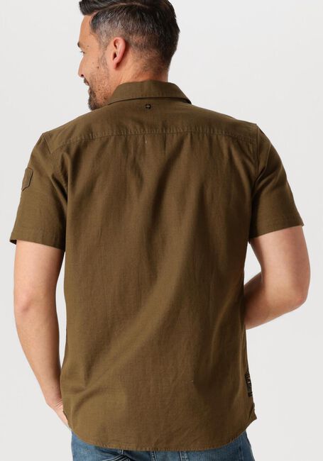 Dunkelgrün PME LEGEND Casual-Oberhemd SHORT SLEEVE SHIRT SLUB COTTON - large