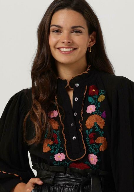 Schwarze ANTIK BATIK Blusen MATHILDE BLOUSE - large