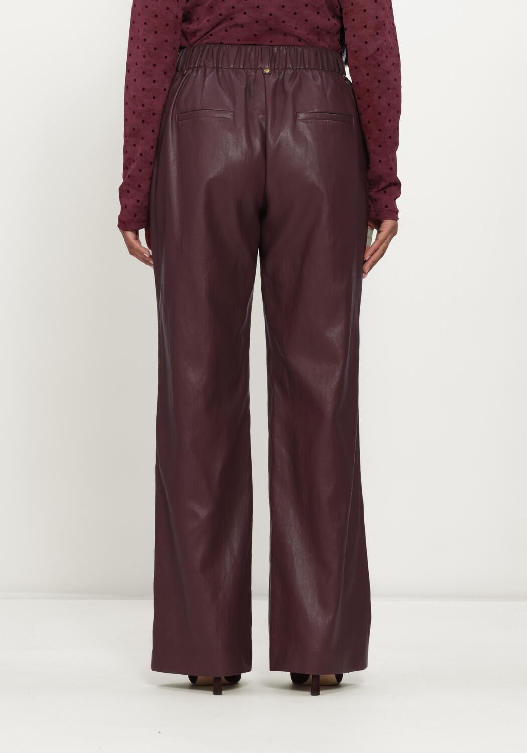 Rote NUKUS Hosen JILL PANTS PU - large