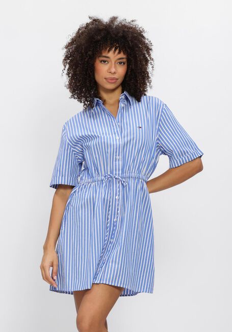 Blaue TOMMY JEANS Minikleid TJW MINI STRIPE SHIRT DRESS - large