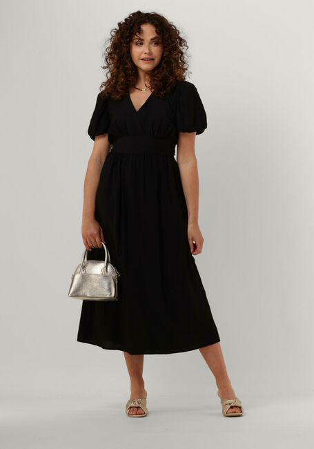 Schwarze Y.A.S. Midikleid YASCLEMA SS MIDI DRESS - large