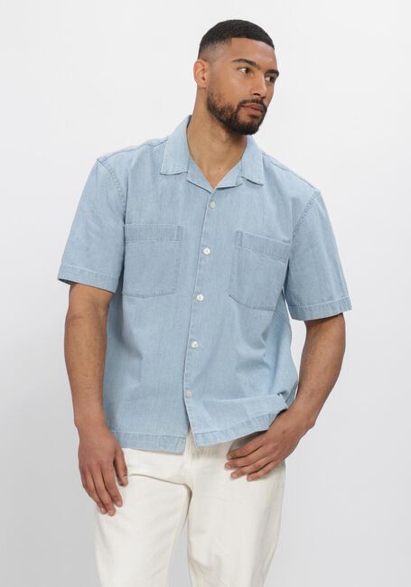Hellblau SELECTED MEN Casual-Oberhemd SLHRLXCARLO DENIM SS SHIRT  RESORT - large