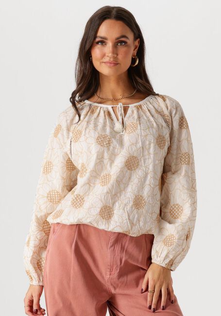 Weiße SUMMUM Blusen LONGSLEEVE TOP FLOWER EMBROIDERY - large