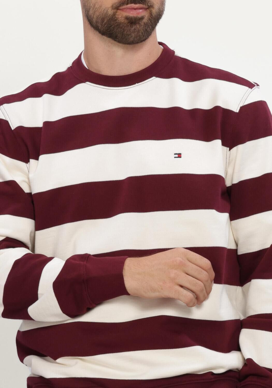 Bordeaux TOMMY HILFIGER Sweatshirt ESSENTIAL TERRY CREWNECK - large