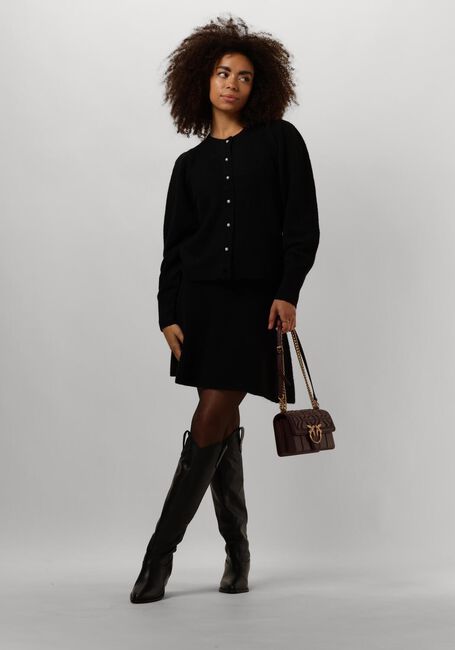 Schwarze NEO NOIR Strickjacke NUNA KNIT CARDIGAN - large