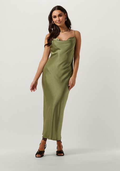 Grüne NOTRE-V Maxikleid SATIN STRAP DRESS - large