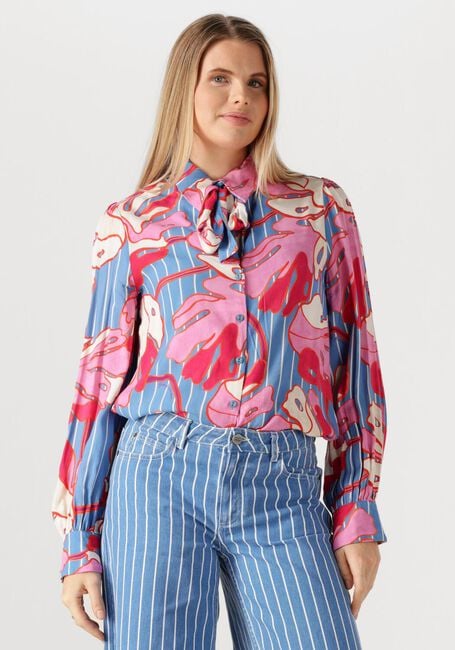 Mehrfarbige/Bunte POM AMSTERDAM Blusen BLOUSE URBAN FLORA STRIPE - large