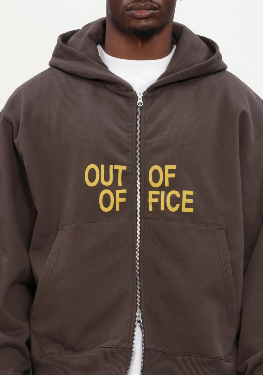 Braune POCKIES Sweatshirt OOO ZIP HOODIE - large