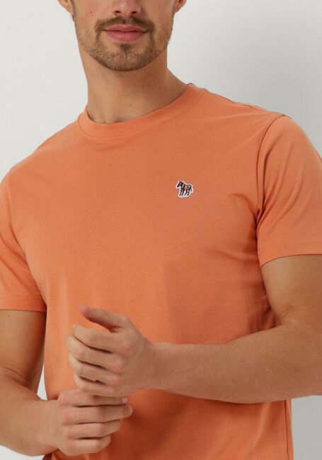 Orangene PS PAUL SMITH Polo-Shirt MENS SLIM FIT SS TSHIRT ZEBRA BADGE - large